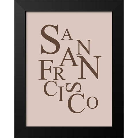 Neutral City Center Type II Black Modern Wood Framed Art Print by Green, Jacob