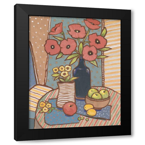 Table Still Life I Black Modern Wood Framed Art Print by OToole, Tim