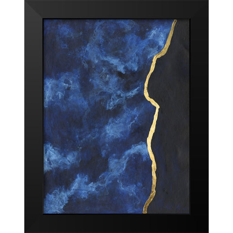Gilt Indigo I Black Modern Wood Framed Art Print by Willett, Michael