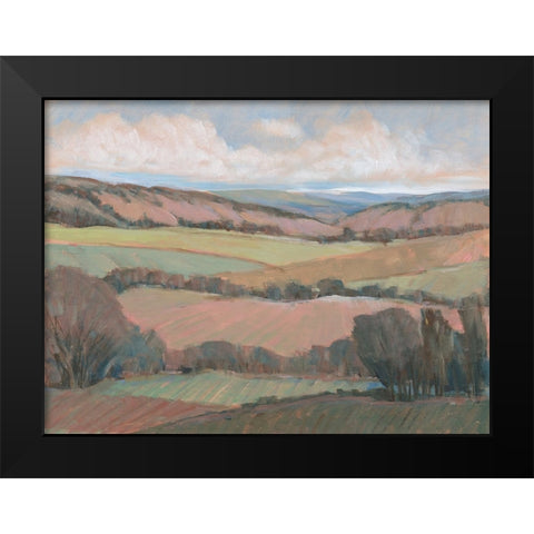Hilly Countryside II Black Modern Wood Framed Art Print by OToole, Tim