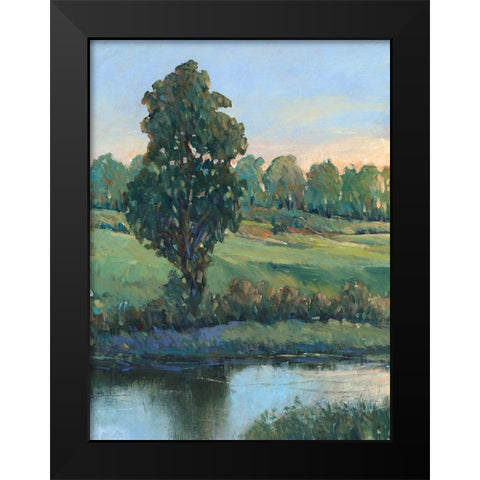 Tree by the Riverbank II Black Modern Wood Framed Art Print by OToole, Tim