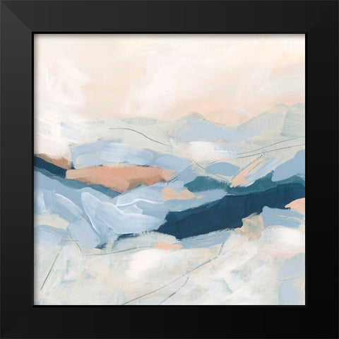 Blue Valley II Black Modern Wood Framed Art Print by Vess, June Erica