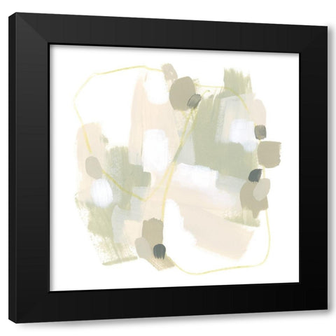 Sage Cartography I Black Modern Wood Framed Art Print by Vess, June Erica