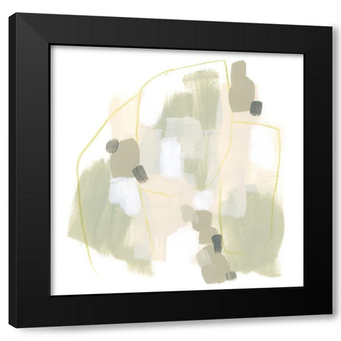 Sage Cartography III Black Modern Wood Framed Art Print with Double Matting by Vess, June Erica