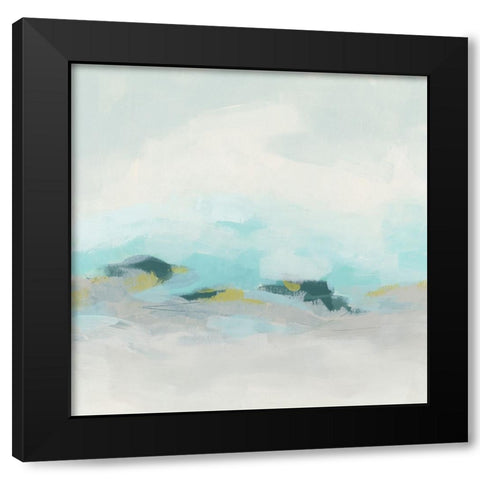 Beach Mist II Black Modern Wood Framed Art Print by Vess, June Erica