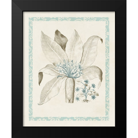 Willow Blue Besler V Black Modern Wood Framed Art Print by Vision Studio