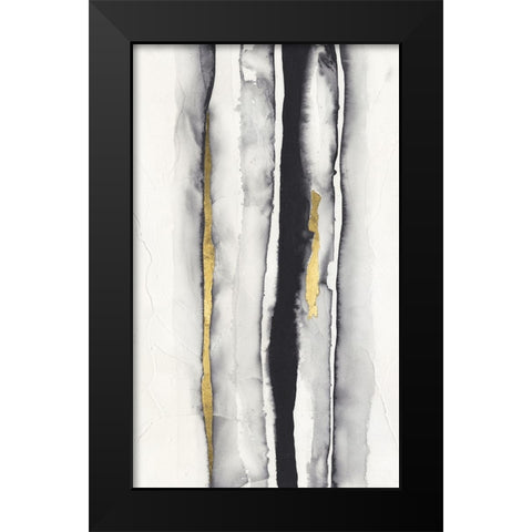 Inked Bands I Black Modern Wood Framed Art Print by Willett, Michael