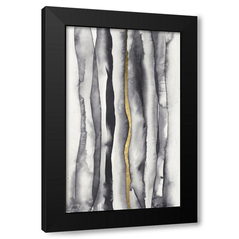 Inked Bands II Black Modern Wood Framed Art Print with Double Matting by Willett, Michael
