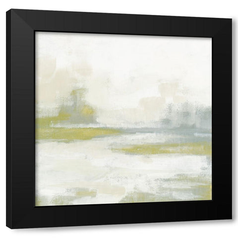 Citron Horizon I Black Modern Wood Framed Art Print by Vess, June Erica