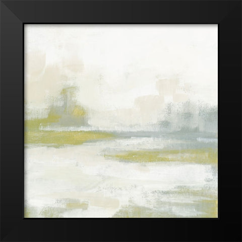 Citron Horizon I Black Modern Wood Framed Art Print by Vess, June Erica