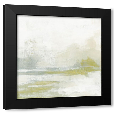 Citron Horizon II Black Modern Wood Framed Art Print with Double Matting by Vess, June Erica