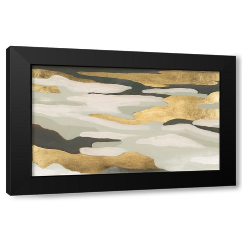 Golden Valley Sands I Black Modern Wood Framed Art Print by Vess, June Erica