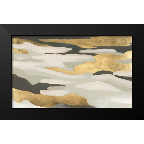 Golden Valley Sands I Black Modern Wood Framed Art Print by Vess, June Erica