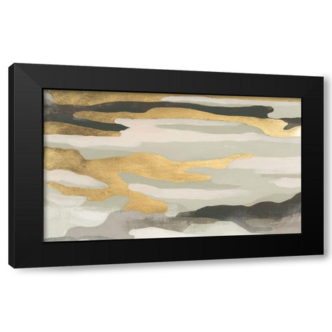 Golden Valley Sands II Black Modern Wood Framed Art Print by Vess, June Erica