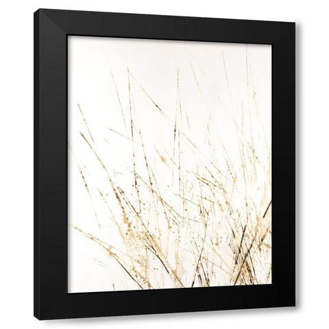 Golden Sea Oats I Black Modern Wood Framed Art Print by Lam, Vanna