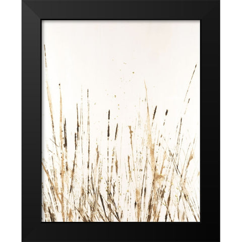 Golden Sea Oats II Black Modern Wood Framed Art Print by Lam, Vanna