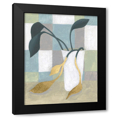 Plant Vased I Black Modern Wood Framed Art Print with Double Matting by Lam, Vanna