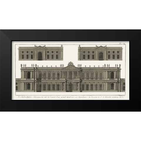 Buildings And Facades I Black Modern Wood Framed Art Print by Vision Studio