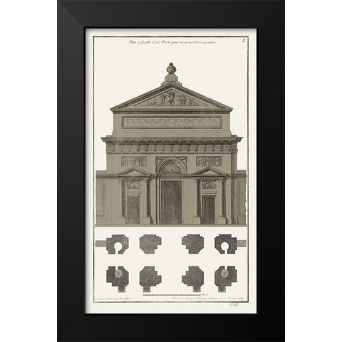 Buildings And Facades II Black Modern Wood Framed Art Print by Vision Studio