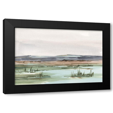 Serene Mountain View II Black Modern Wood Framed Art Print by Harper, Ethan