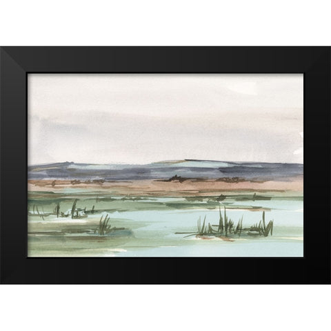 Serene Mountain View II Black Modern Wood Framed Art Print by Harper, Ethan