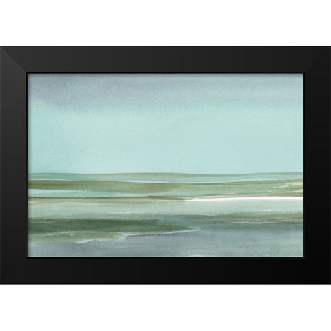 Aqua Reflections I Black Modern Wood Framed Art Print by Harper, Ethan