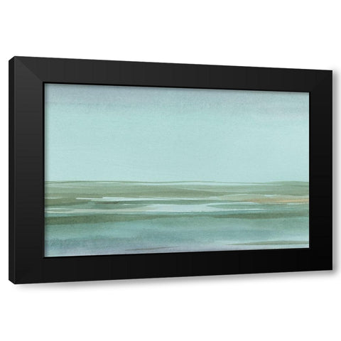 Aqua Reflections II Black Modern Wood Framed Art Print with Double Matting by Harper, Ethan