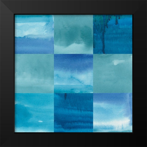 Blue Jean Blues I Black Modern Wood Framed Art Print by Longley, Alicia