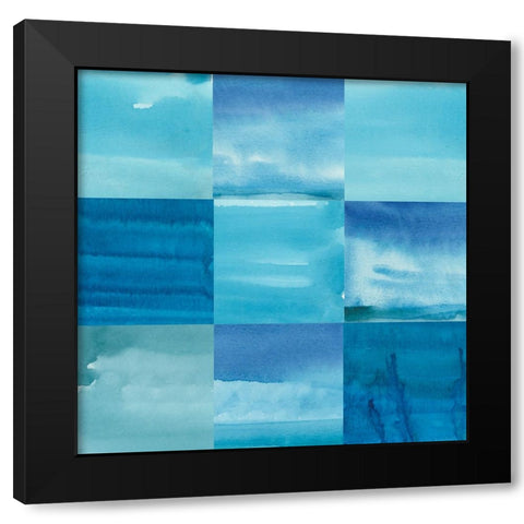 Blue Jean Blues II Black Modern Wood Framed Art Print by Longley, Alicia