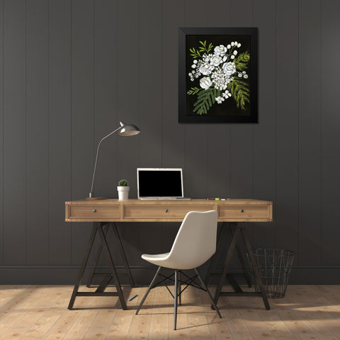Alabaster Bouquet I Black Modern Wood Framed Art Print by Moore, Regina