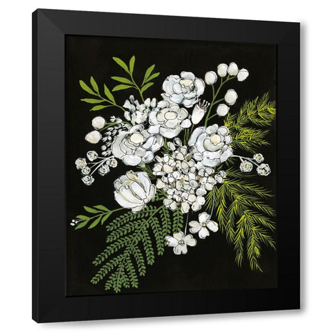 Alabaster Bouquet I Black Modern Wood Framed Art Print by Moore, Regina