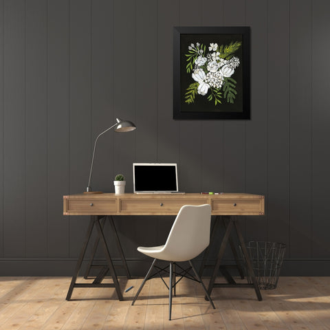 Alabaster Bouquet II Black Modern Wood Framed Art Print by Moore, Regina