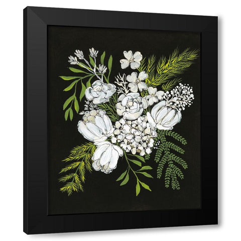 Alabaster Bouquet II Black Modern Wood Framed Art Print with Double Matting by Moore, Regina