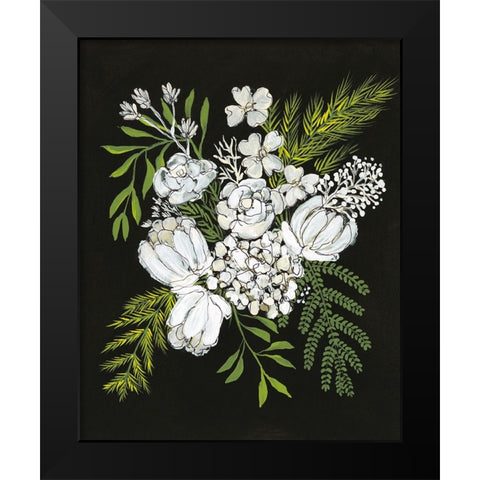Alabaster Bouquet II Black Modern Wood Framed Art Print by Moore, Regina