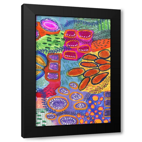 Vibrantly Changing II Black Modern Wood Framed Art Print by Moore, Regina
