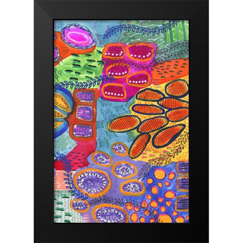 Vibrantly Changing II Black Modern Wood Framed Art Print by Moore, Regina