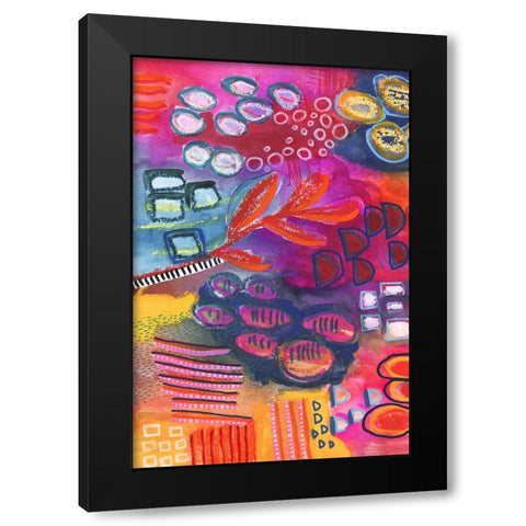 Vivaciously Changing I Black Modern Wood Framed Art Print with Double Matting by Moore, Regina