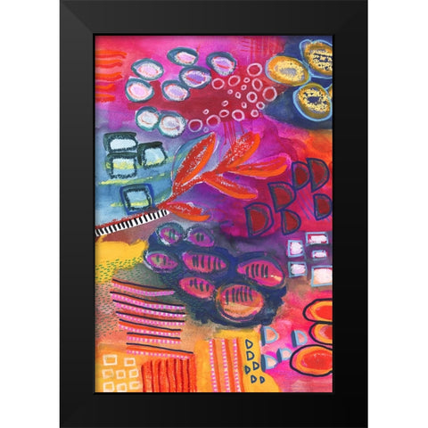 Vivaciously Changing I Black Modern Wood Framed Art Print by Moore, Regina