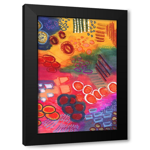 Vivaciously Changing II Black Modern Wood Framed Art Print by Moore, Regina