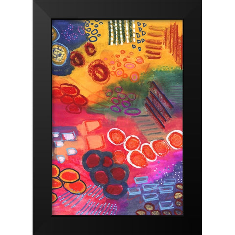 Vivaciously Changing II Black Modern Wood Framed Art Print by Moore, Regina