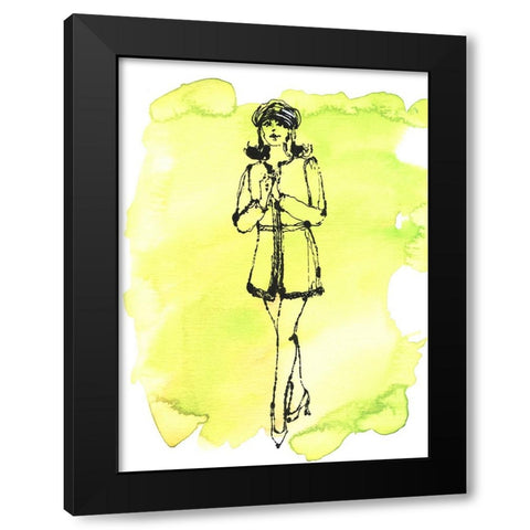 60s Fab I Black Modern Wood Framed Art Print with Double Matting by Moore, Regina