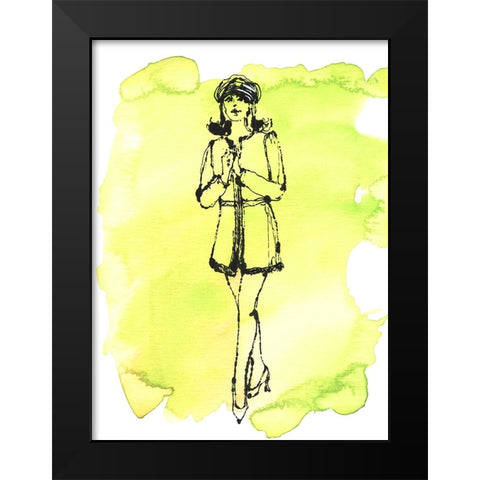 60s Fab I Black Modern Wood Framed Art Print by Moore, Regina