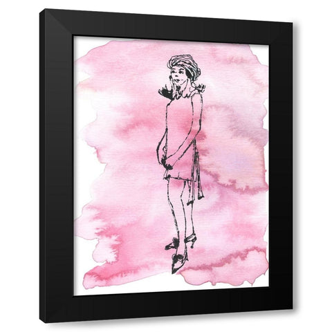 60s Fab II Black Modern Wood Framed Art Print with Double Matting by Moore, Regina
