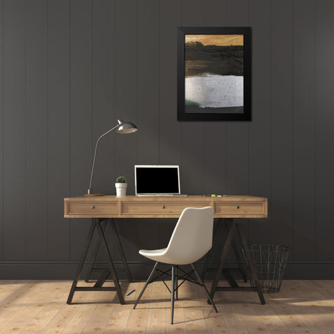 Embellished Coastal Plain I Black Modern Wood Framed Art Print by Lam, Vanna