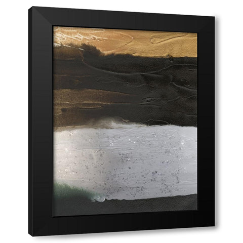 Embellished Coastal Plain I Black Modern Wood Framed Art Print with Double Matting by Lam, Vanna