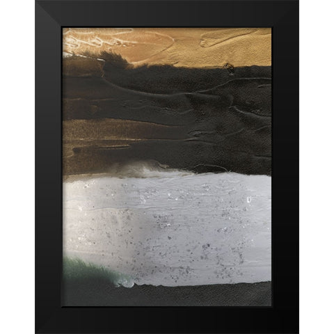 Embellished Coastal Plain I Black Modern Wood Framed Art Print by Lam, Vanna