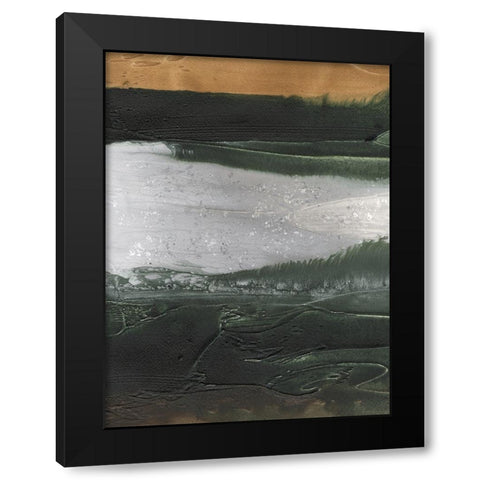 Embellished Coastal Plain II Black Modern Wood Framed Art Print with Double Matting by Lam, Vanna