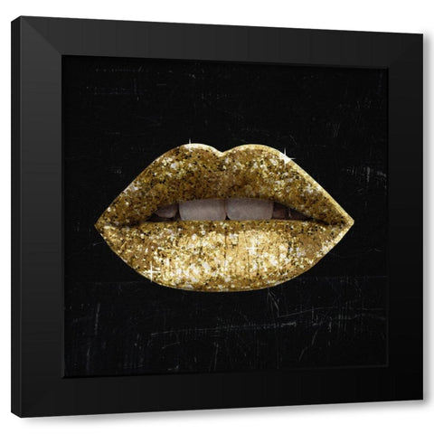 Glam Kiss III Black Modern Wood Framed Art Print with Double Matting by Barnes, Victoria