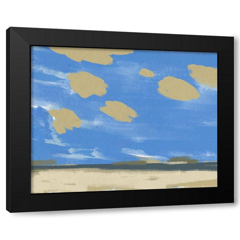 Textured Beachscape I Black Modern Wood Framed Art Print by Green, Jacob