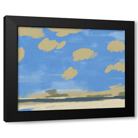 Textured Beachscape II Black Modern Wood Framed Art Print with Double Matting by Green, Jacob